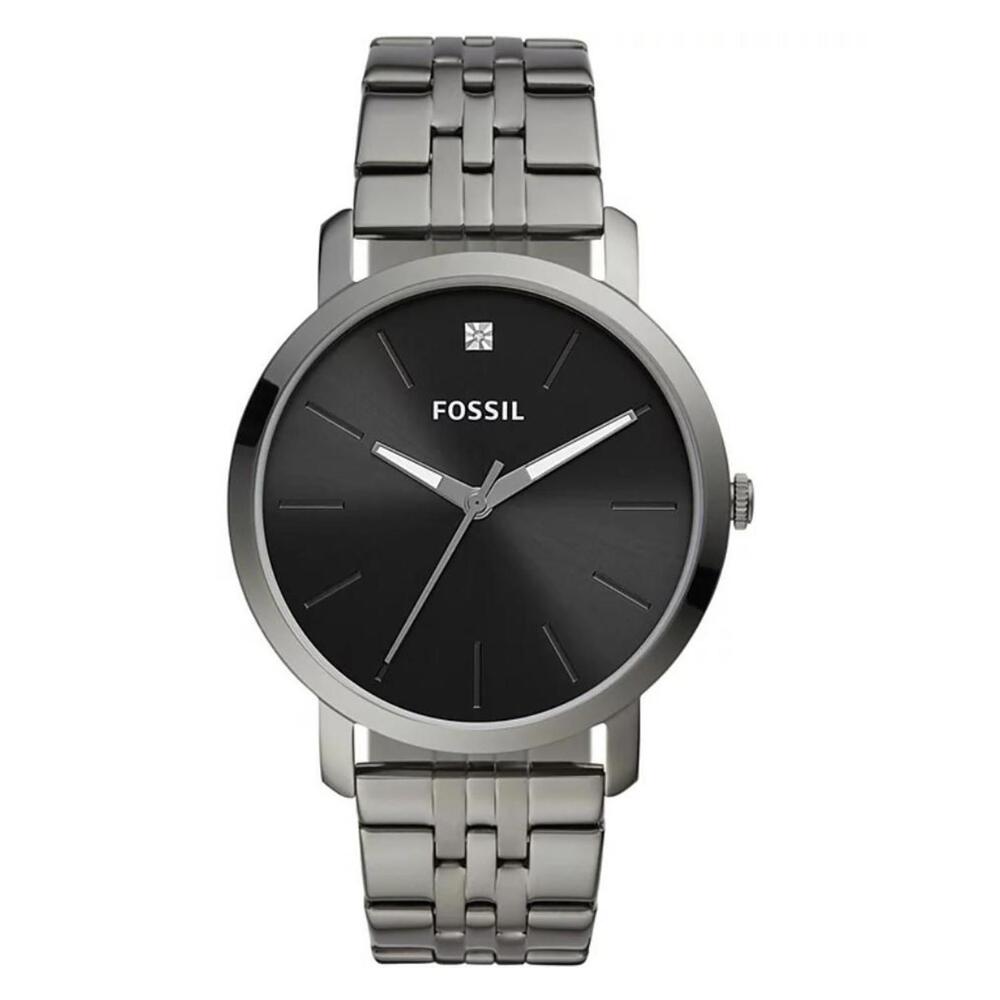 Brand New Authentic Fossil Lux Luther Smoke Men's BlackWatch